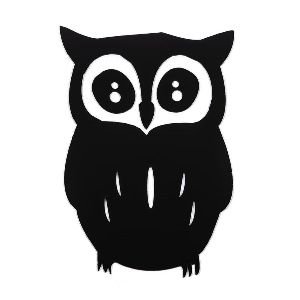Декор дзеркальний акриловий самоклеючий Сова Чорний (SW-00002493)