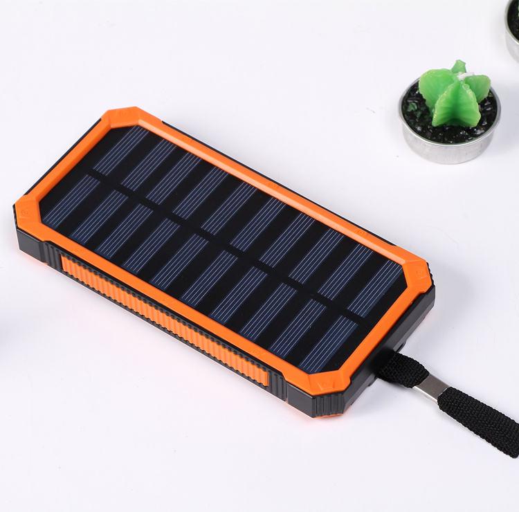 Внешний аккумулятор Solar 20000 mAh с фонариком с солнечной панелью - фото 4