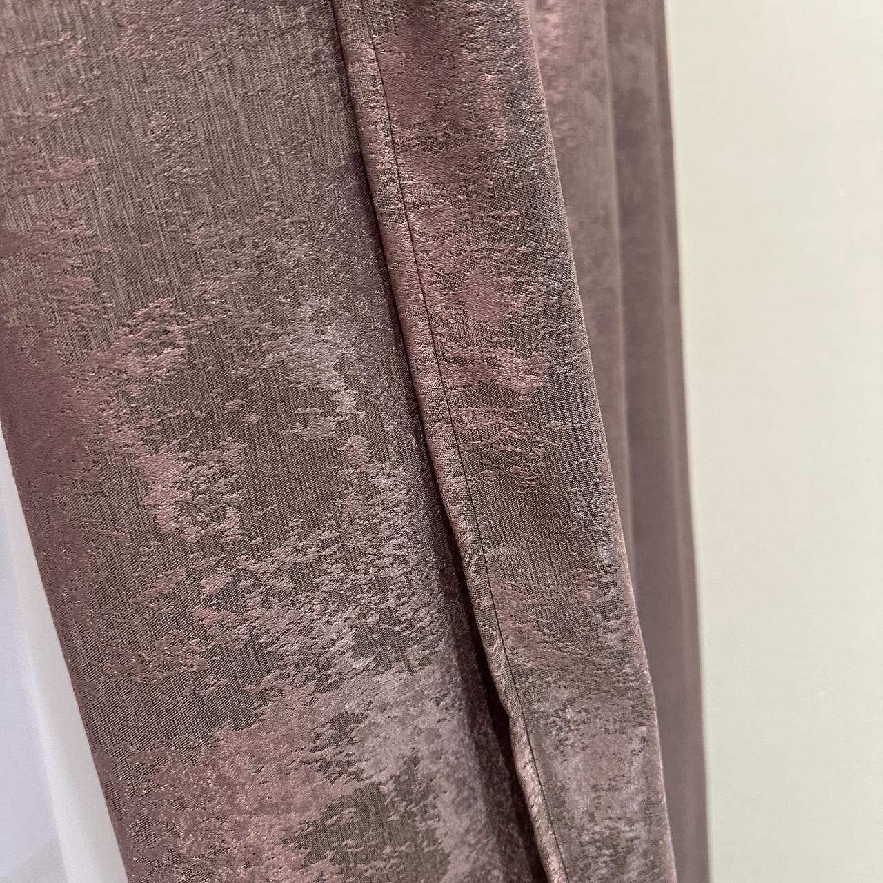 Шторы жаккардовые с мраморным узором среднее затемнение 1,5x2,7 м 2 шт. Розово-кофейный (К1039-89) - фото 7