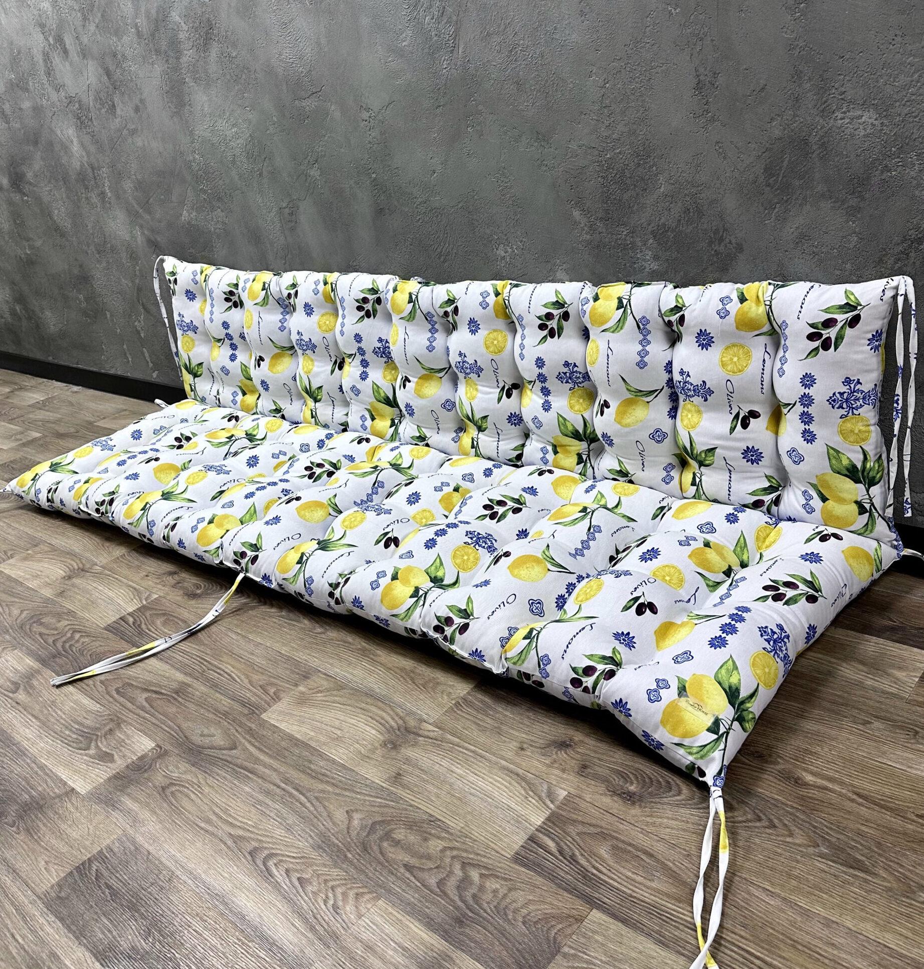 Подушка Comfort Home Lemon на поддоны/качели/каркасы/садовую мебель 100х50х50 см