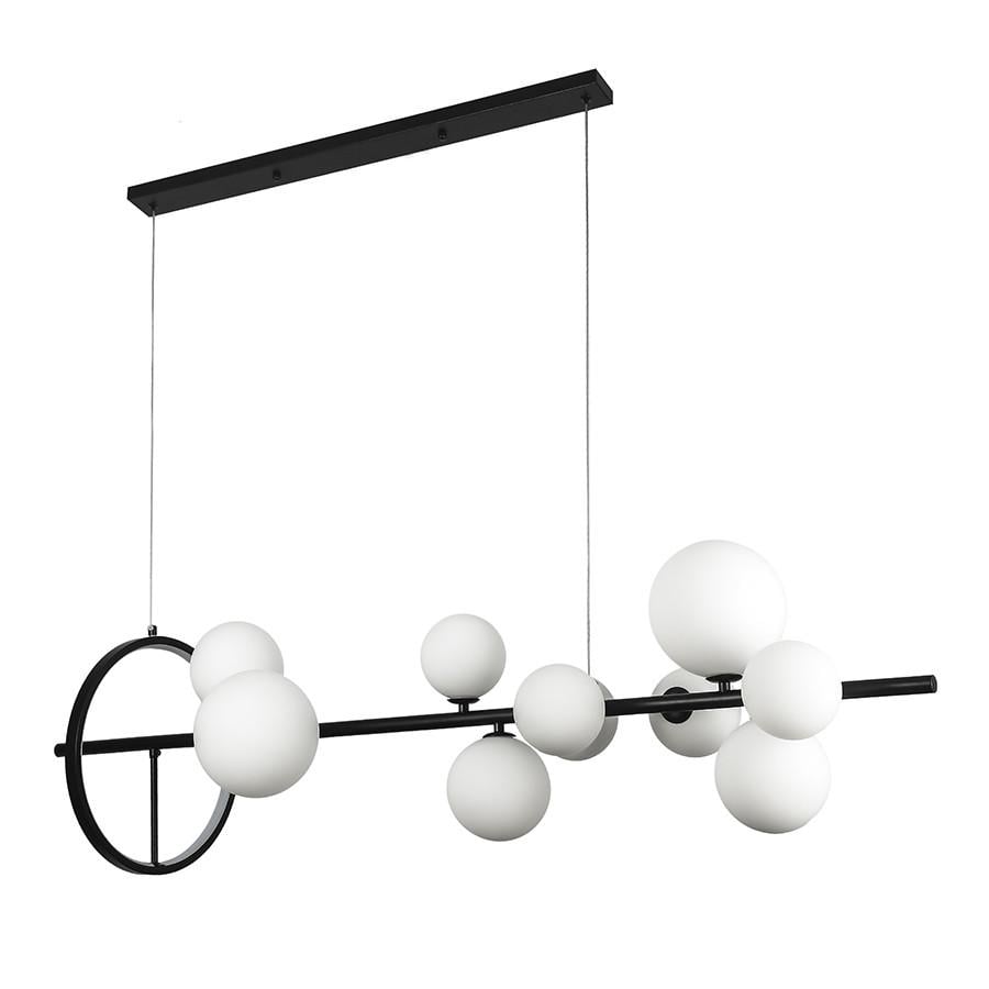 Люстра 918LP267-10 BK/WH Чорний/Білий