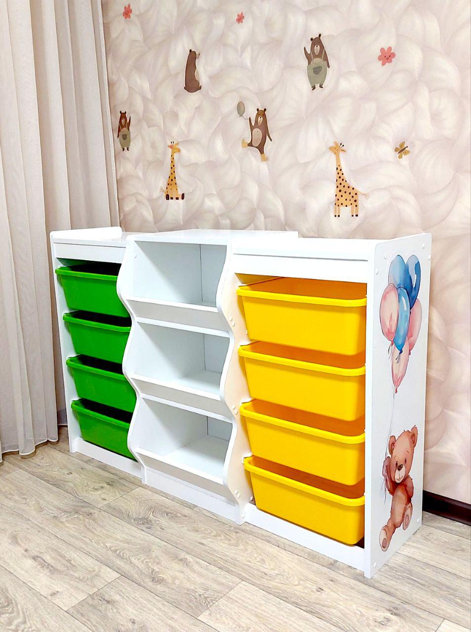 Органайзер для детских игрушек 2в1 с контейнерами и полками - фото 12 Органайзер для детских игрушек 2в1 с контейнерами и полками - фото 12