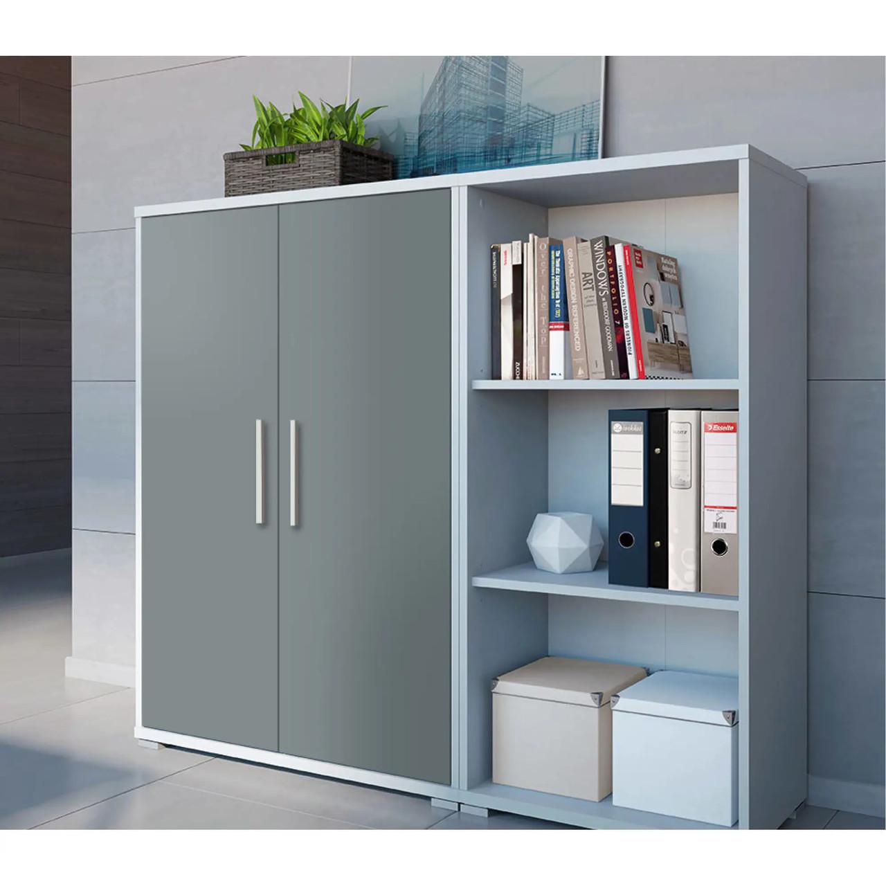 Комод з дверцятами Гербор Кабі REG 2D/114 Попелястий/Антрацит (GRB-1459) - фото 3 Комод з дверцятами Гербор Кабі REG 2D/114 Попелястий/Антрацит (GRB-1459) - фото 3