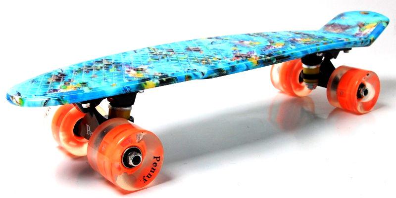 Пенниборд Penny Board Nemo с рисунком и светящимися колесами 57х15 см (504) - фото 2