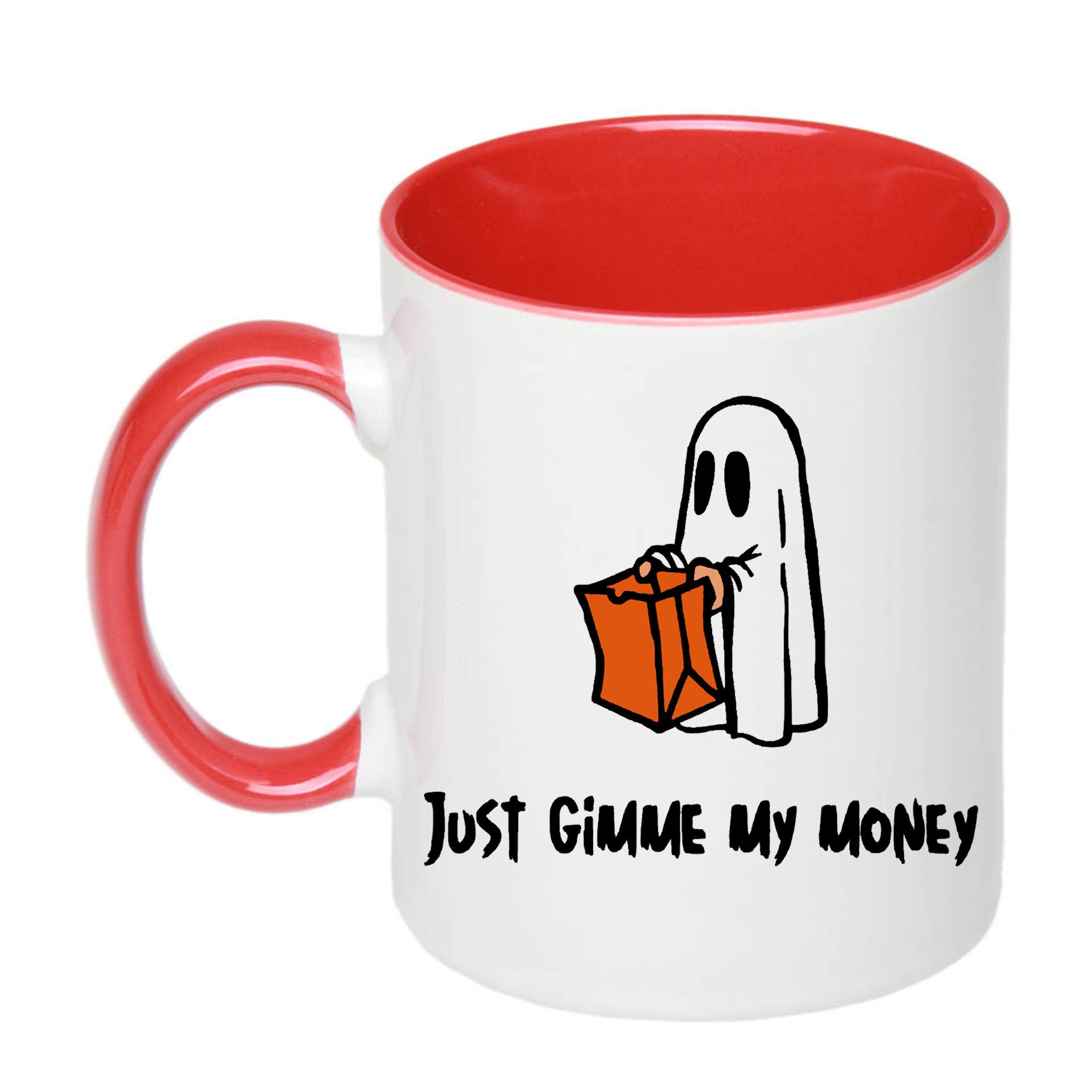 Чашка с печатью Just gimme my money 330 мл Красный (20975) - фото 1 Чашка с печатью Just gimme my money 330 мл Красный (20975) - фото 1