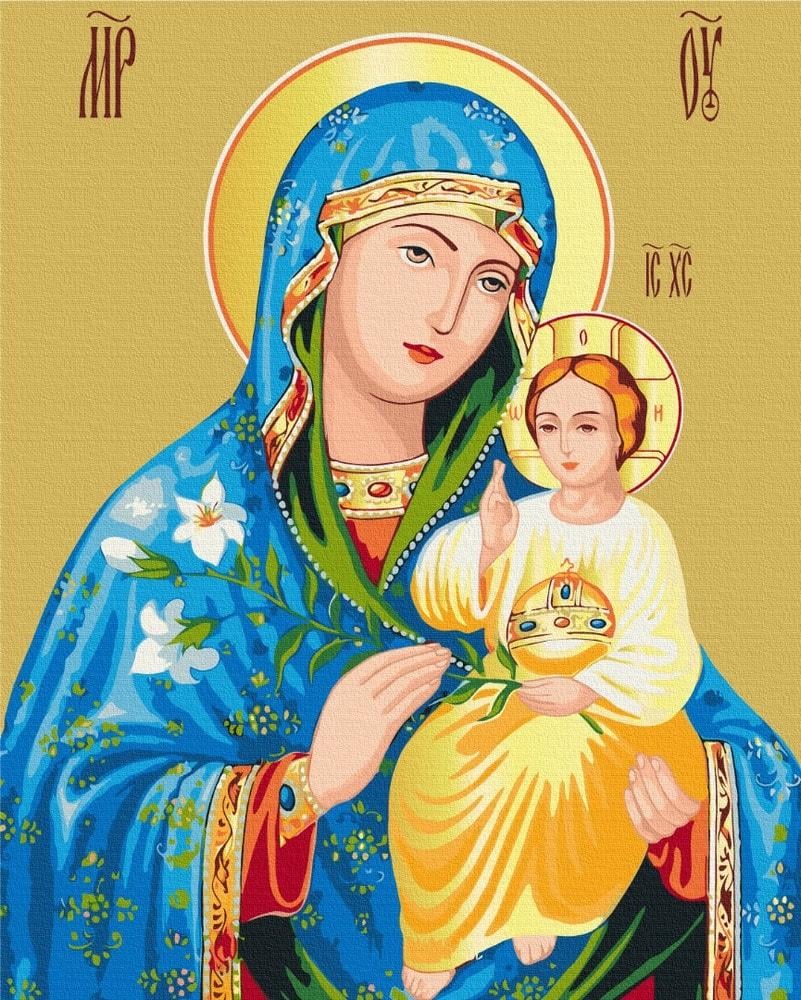 Картина по номерам Brushme SH53394 Икона Неувядаемый Цвет с красками металлик 40x50 см (27480)