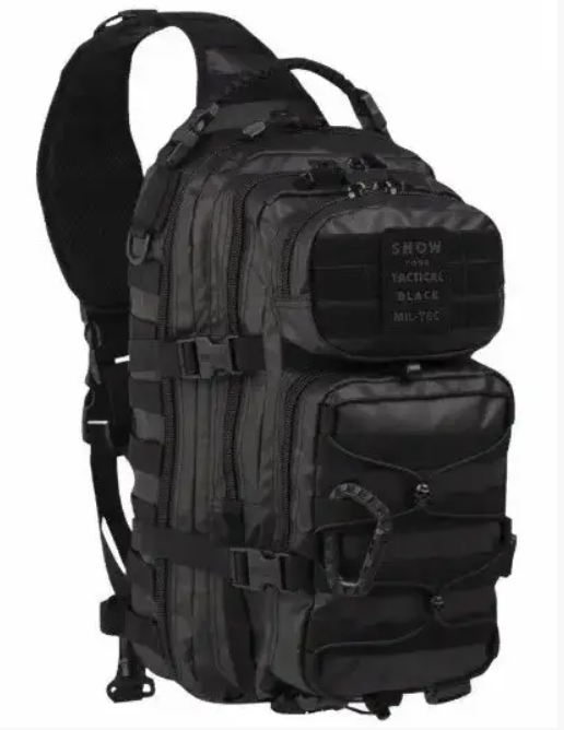 Однолямочный рюкзак Mil-Tec TACTICAL ONE STRAP LARGE 29 л 14059288 Черный (NA005455)