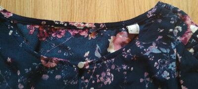 Блуза квіткова вільного крою від Tchibo р. 46 - фото 2