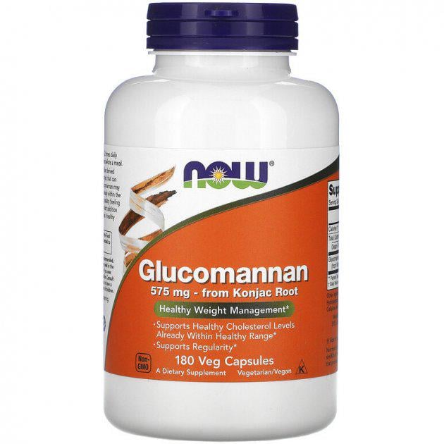 Диетическая добавка Now Foods Glucomannan 575 мг 180 капсул (CO002472)