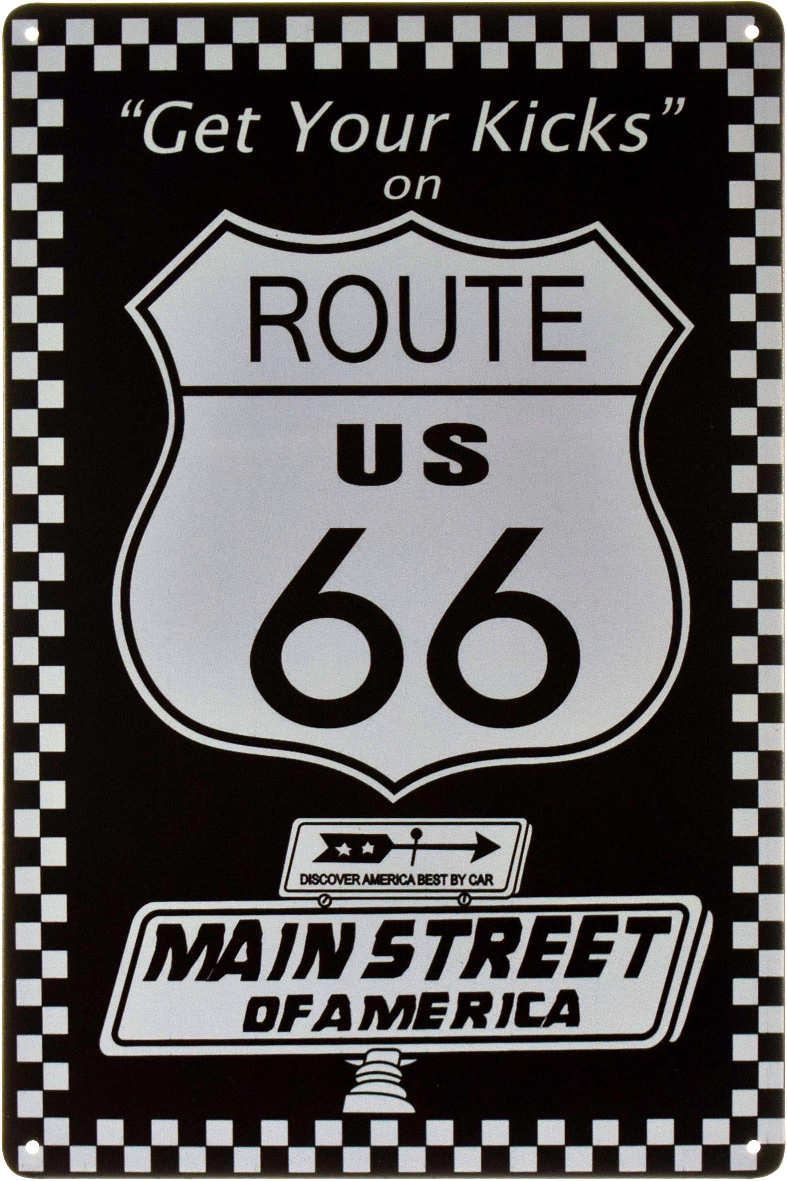 Табличка металева Отримайте Задоволення Від Маршруту 66/Get Your Kicks On Route 66 20x30 см