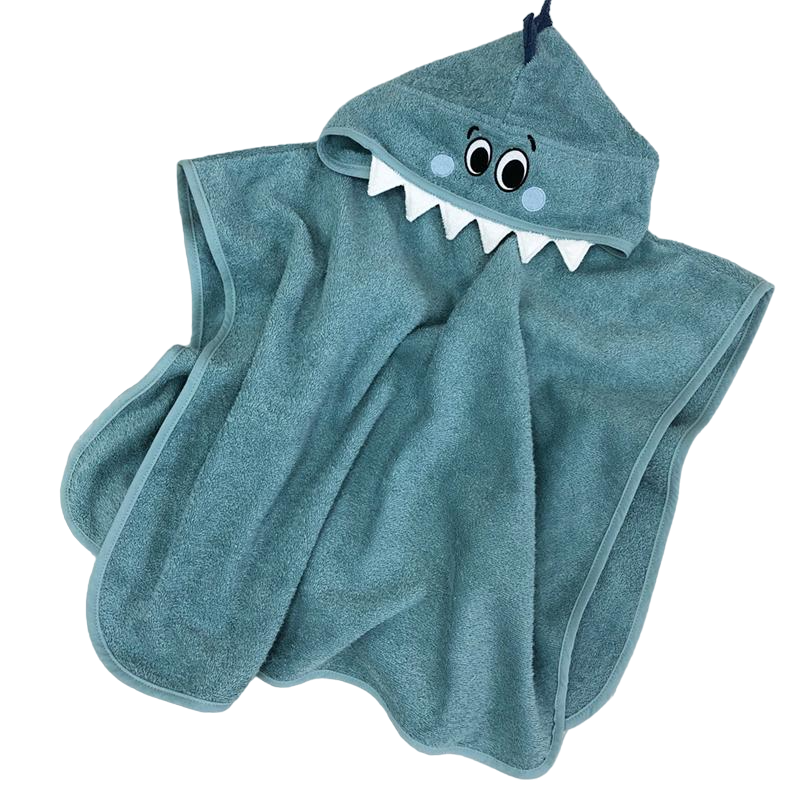 Полотенце-пончо махровое Дино для детей 55х60 см (0342)