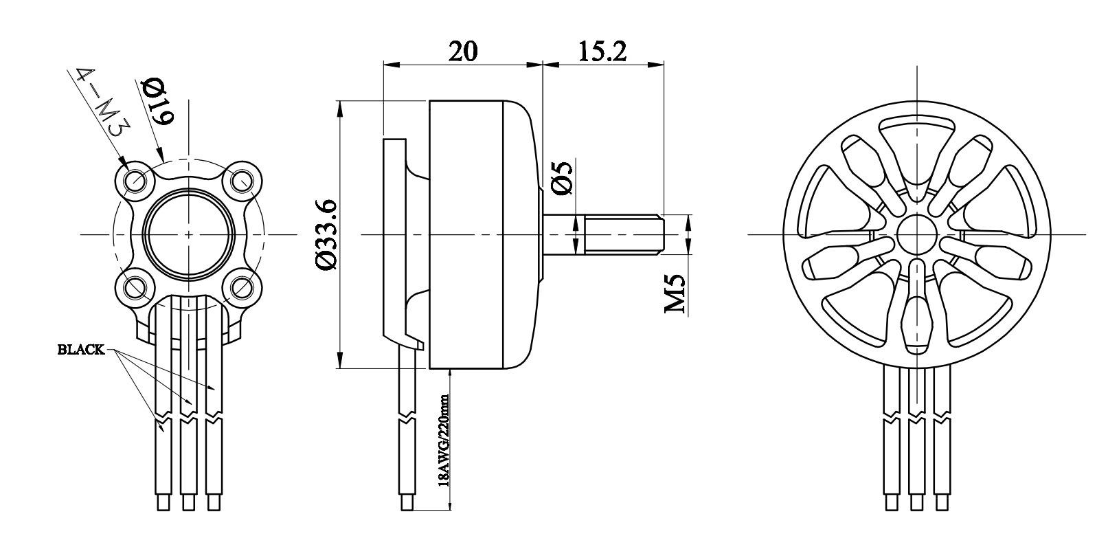 Мотор бесколлекторный Flash Hobby Arthur 2807-1300KV - фото 7