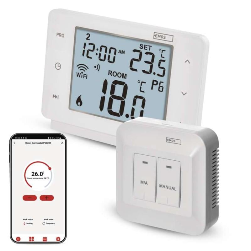 Терморегулятор цифровой беспроводной комнатный Emos P56211 с Wi-Fi (37804383)