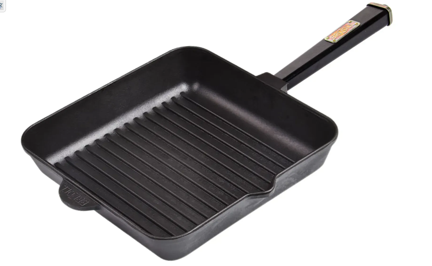 Сковорода-гриль чугунная Brizoll Optima квадратная 280х280х50 мм Black (O282850G-Р1)