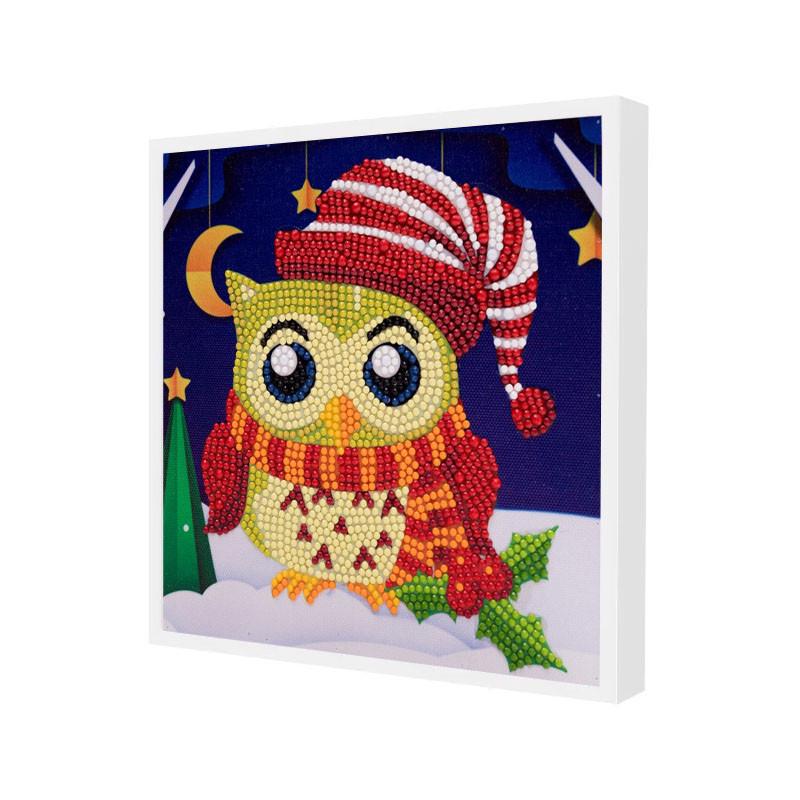 Алмазная мозаика Lesko DIY 1300 Сова в шапочке Алмазная мозаика Lesko DIY 1300 Сова в шапочке