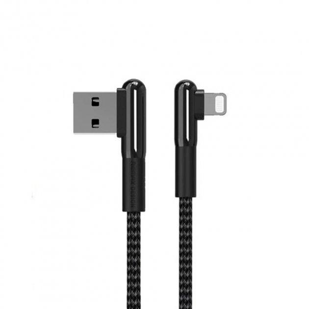 Кабель угловой Remax RC-155i USB-Lightning 1 м Black (1808458127)