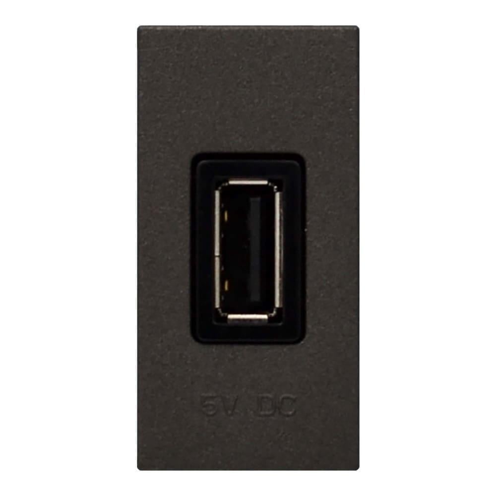 Розетка Zenit USB 1 модуль 750mA Антрацит (2CLA218500N1801)