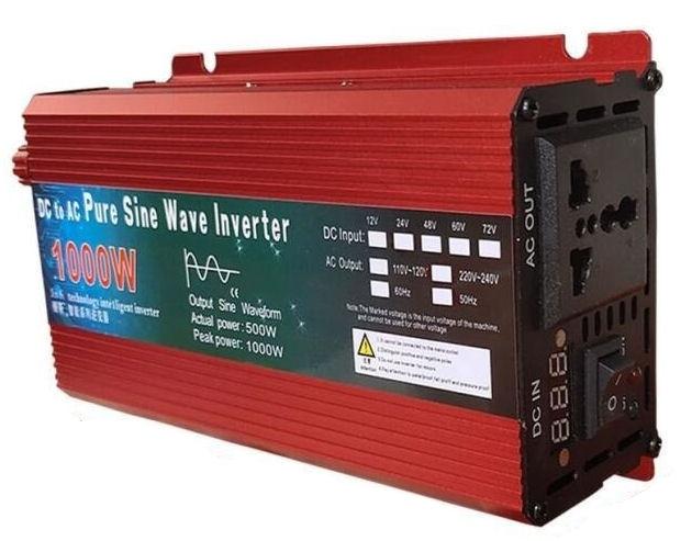 Преобразователь напряжения чистая синусоида 1000 Вт 12 В