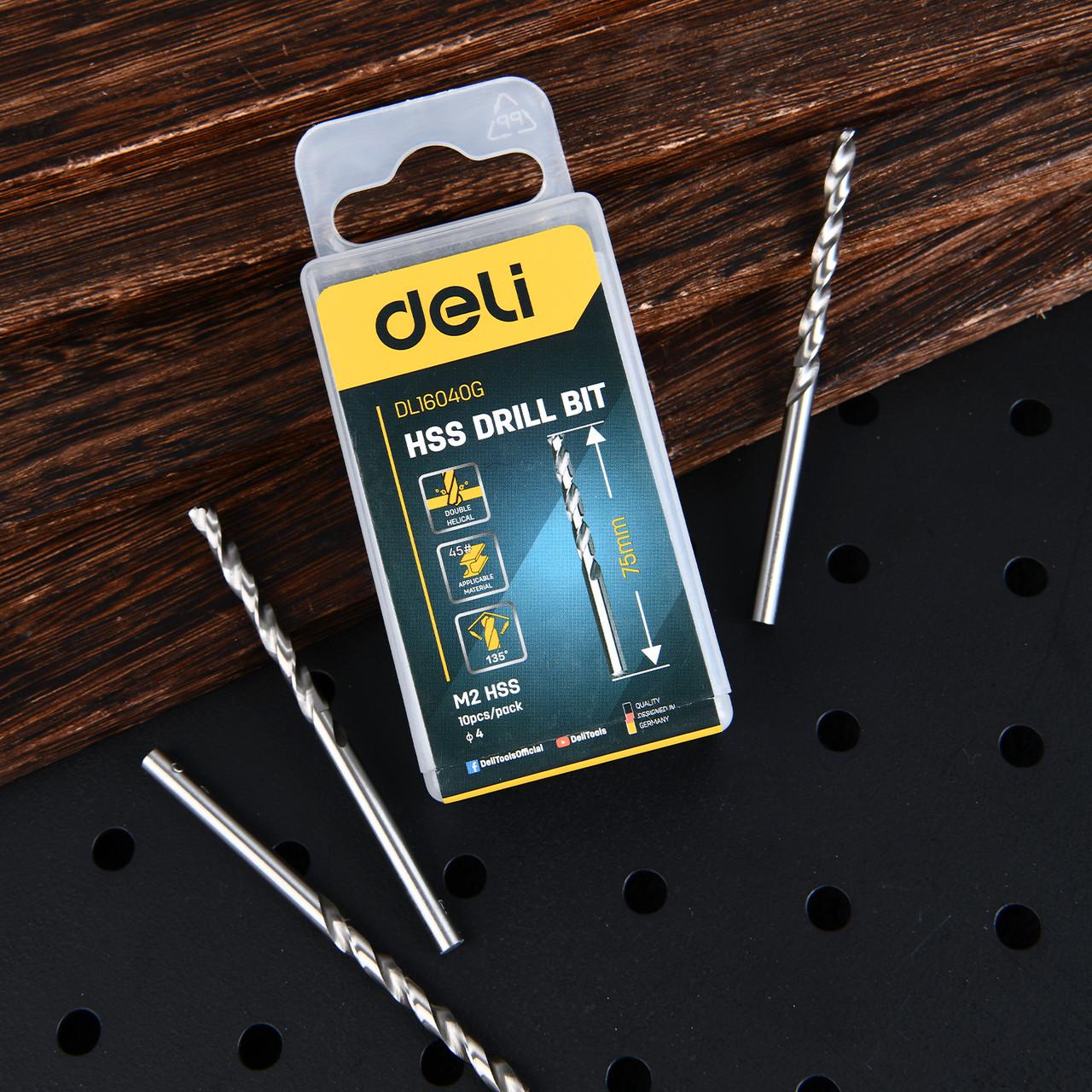 Свердло Deli Tools EDL16040G Hss D4 мм (27206981) - фото 3