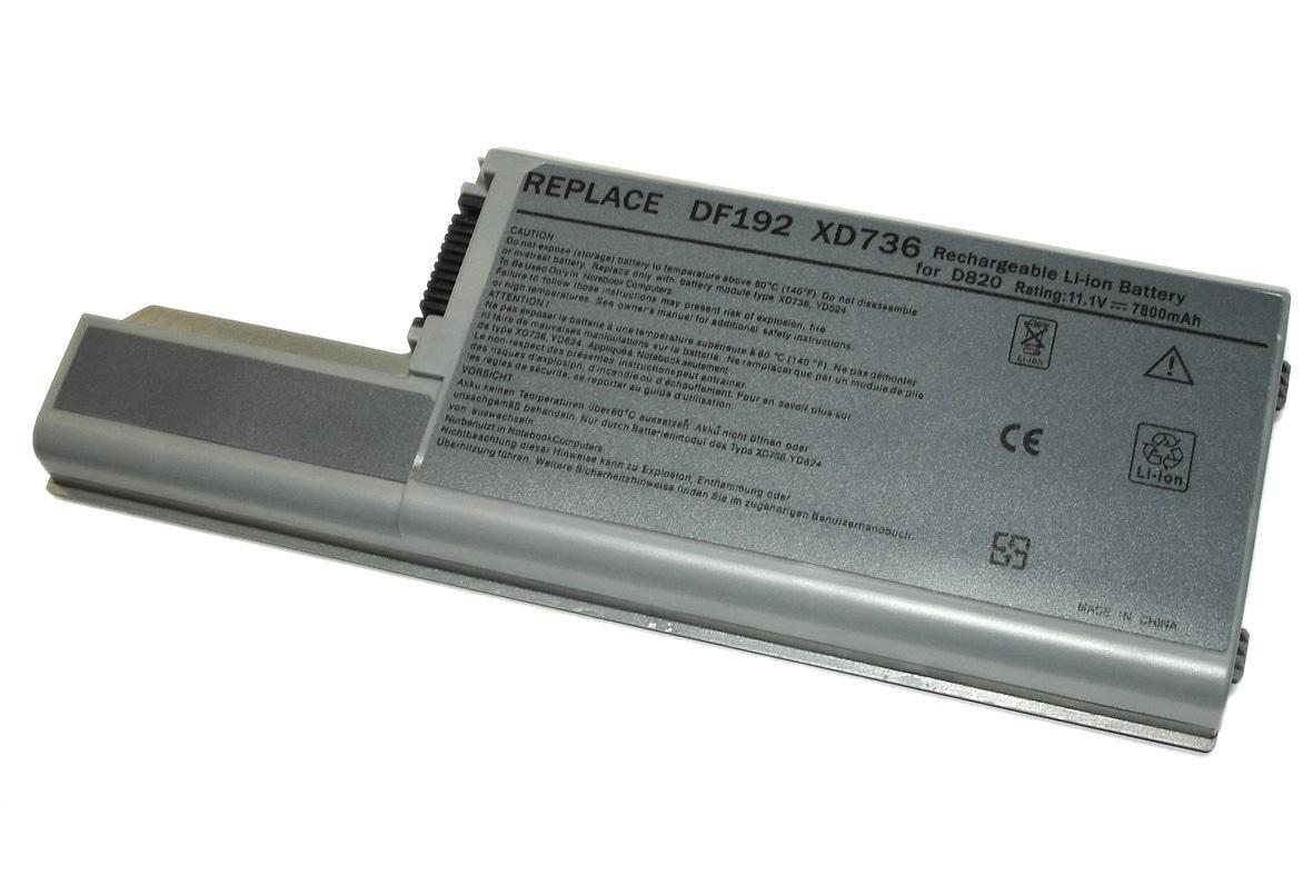 Аккумулятор для ноутбука Усил. Dell YD623 Latitude D820 11.1V Grey 7800mAh OEM