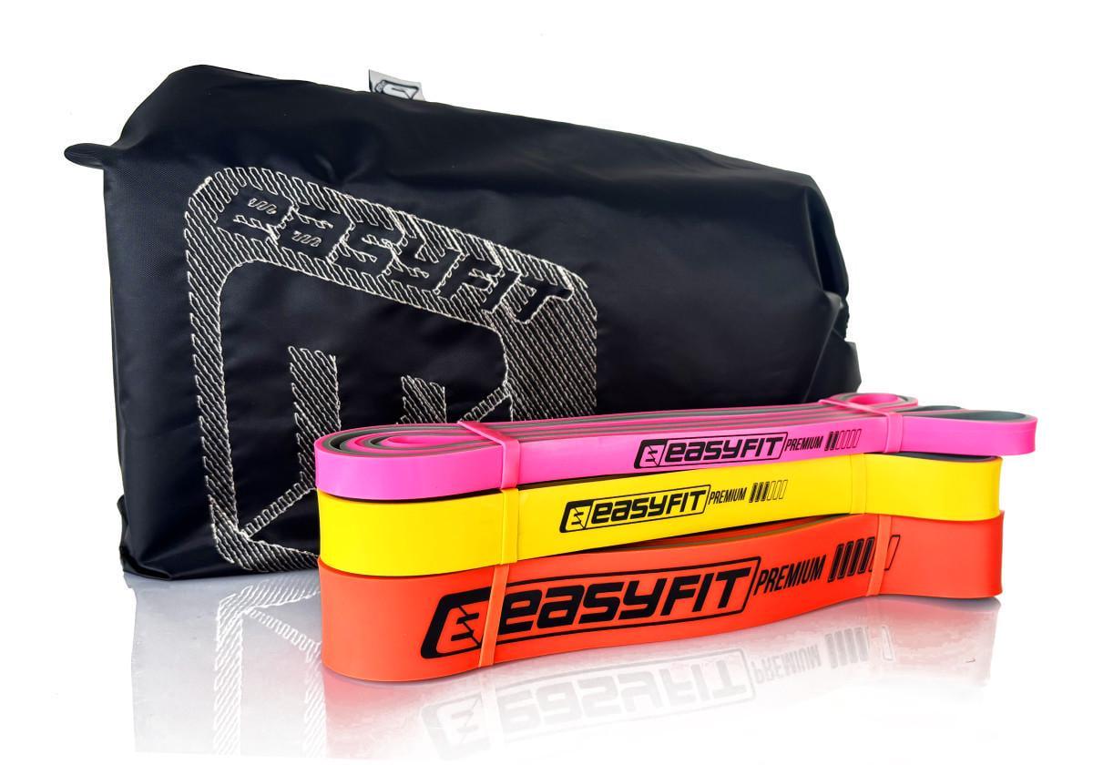 Набор двухслойных резинок для подтягиваний EasyFit Premium 7-45 кг 3 шт. (EF-7453s)