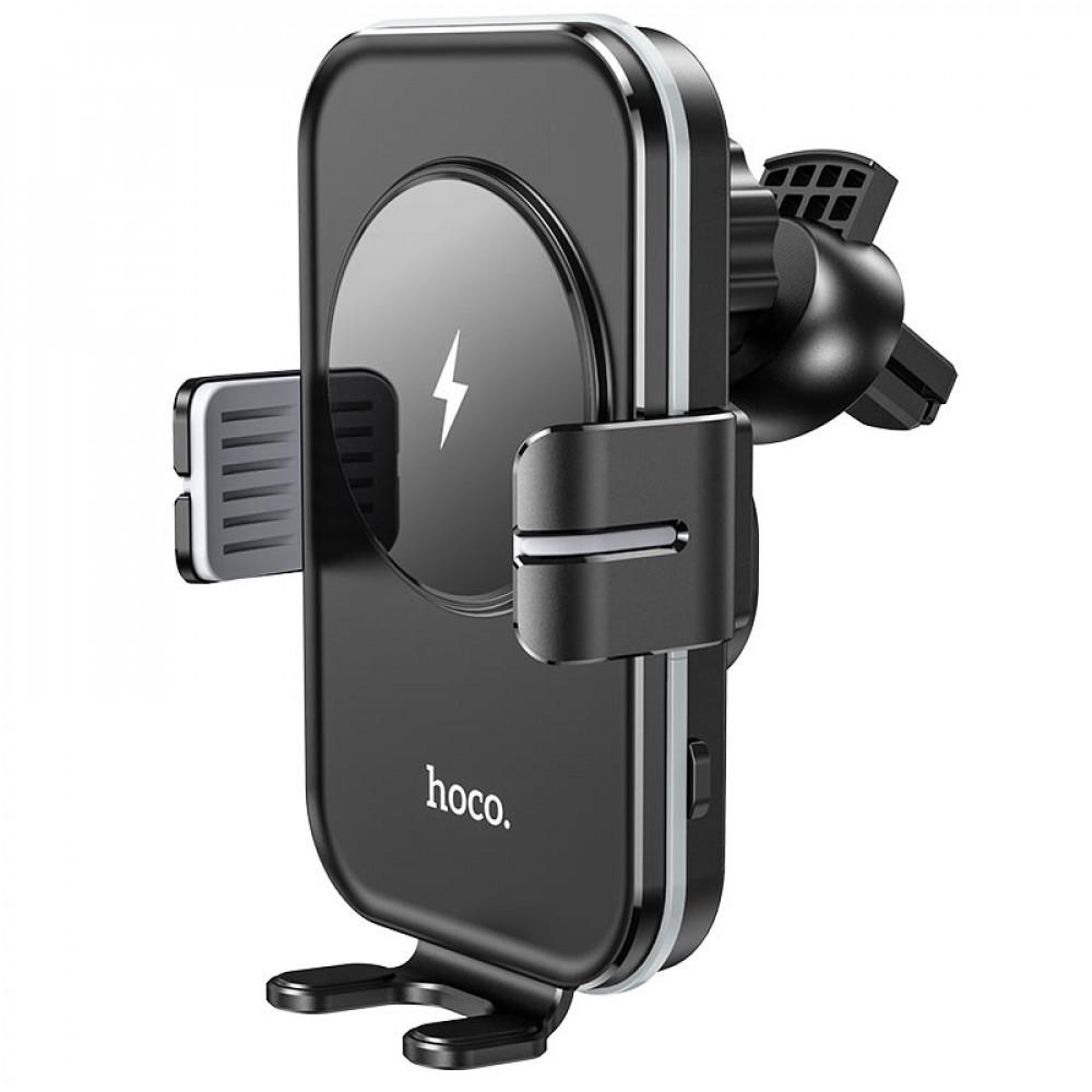 Автомобильный держатель Hoco CA80 Buddy Smart с беспроводной зарядкой 15 Вт
