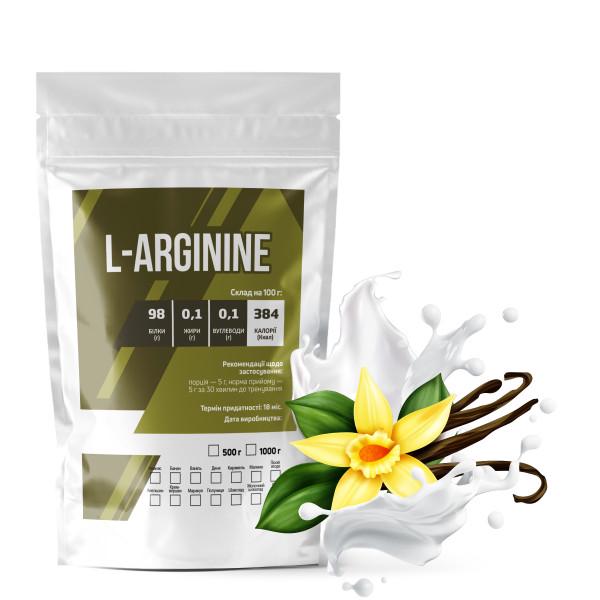 Аминокислота L-Arginine Ваниль для спортивных тренировок на 100 порций 500 г (21-125-arg-v500)