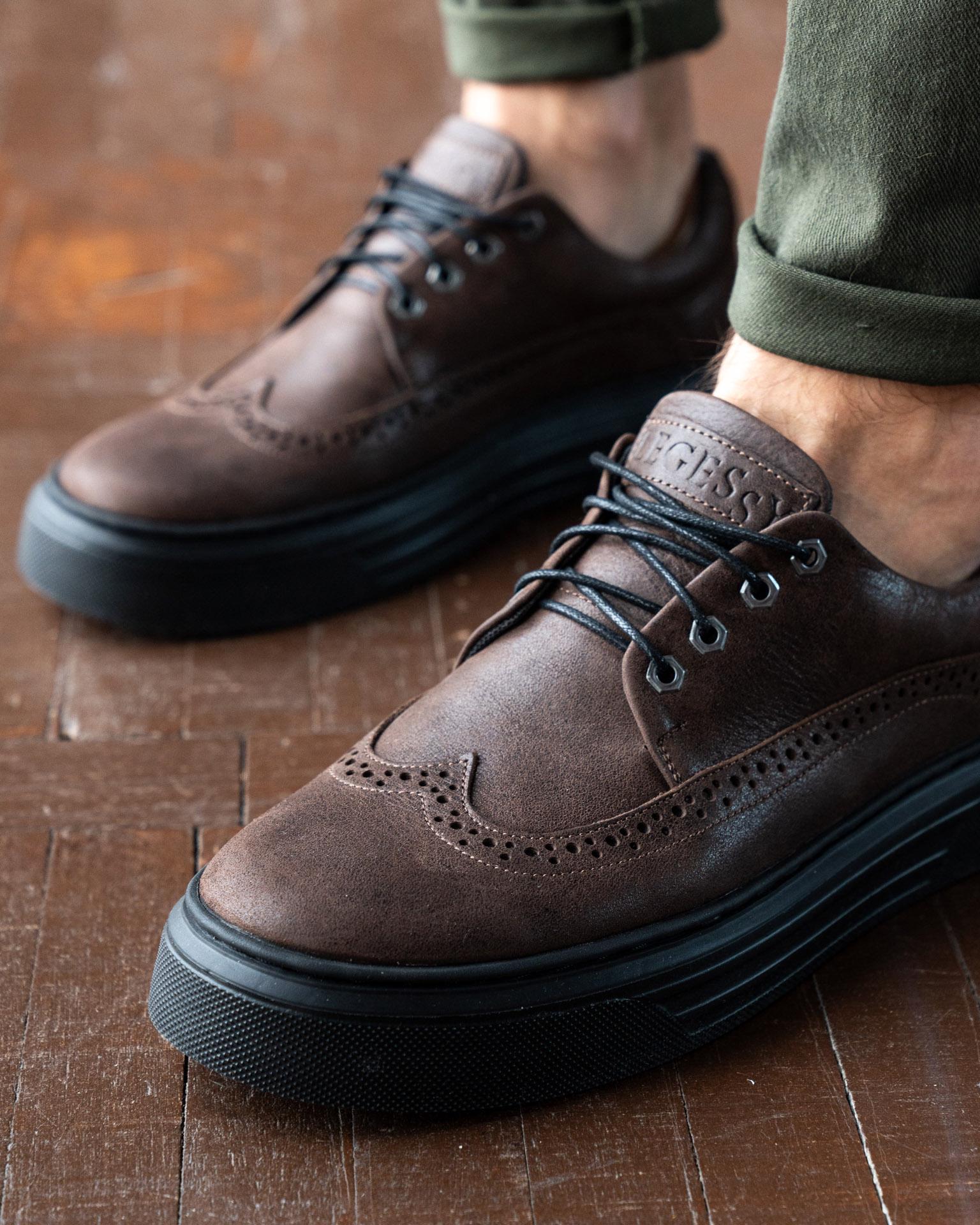 Кеды мужские брогированные STANLEY р. 41 Coffee - фото 4 Кеды мужские брогированные STANLEY р. 41 Coffee - фото 4