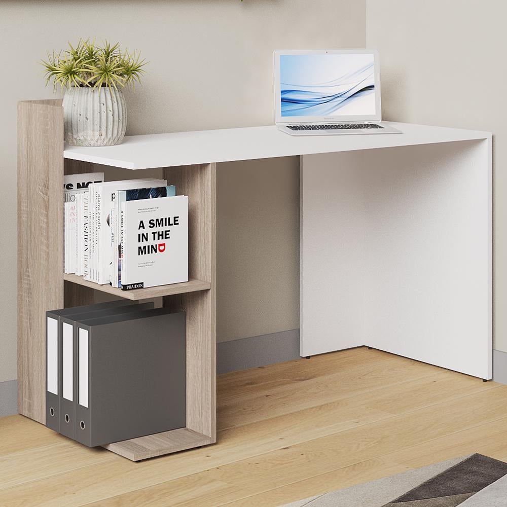 Стол письменный Vicco Theo 121x84 Белый/Сонома