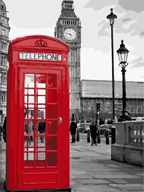 Чертеж английской телефонной будки. Британские символы – красные телефонные будки K2 и K6