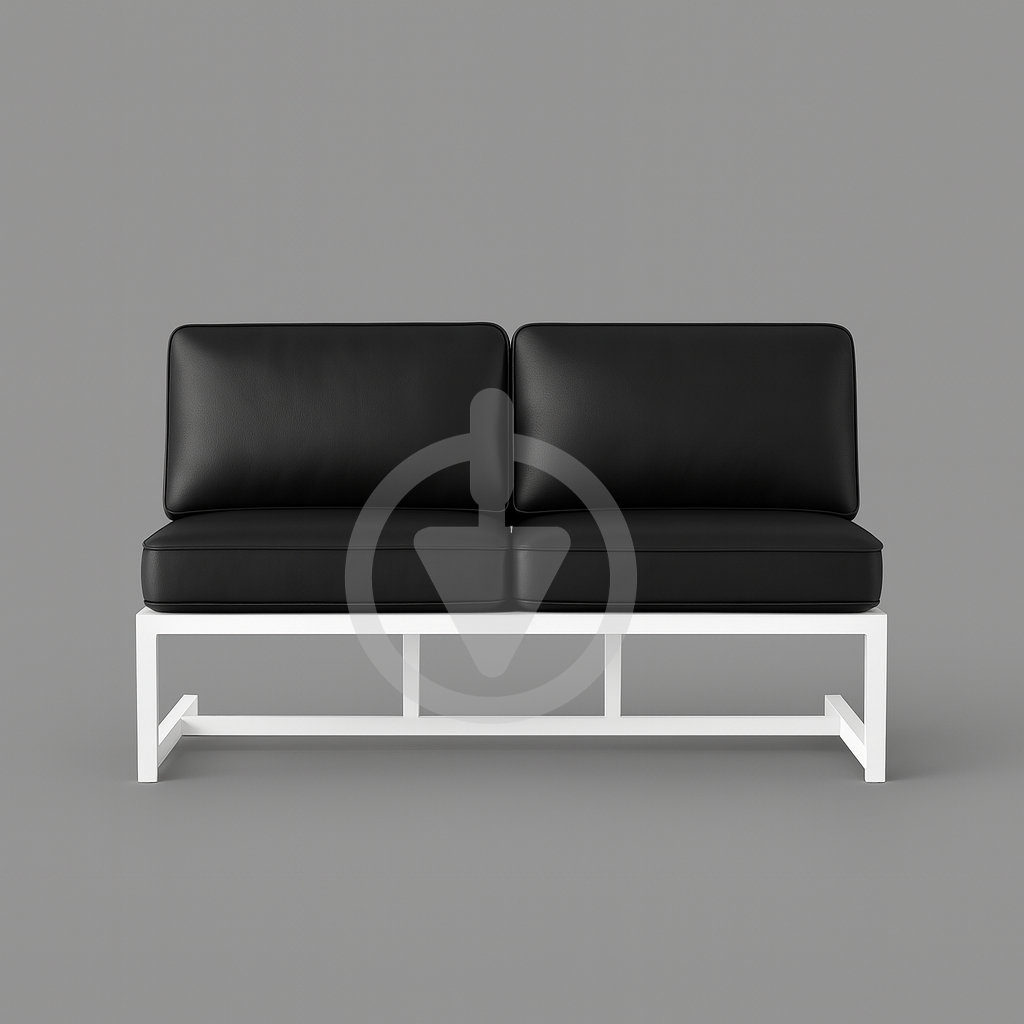 Диван металевий AVVS tech Атлас вуличний лофт екошкіра 156 см Чорний/Білий (30222932) - фото 2 Диван металевий AVVS tech Атлас вуличний лофт екошкіра 156 см Чорний/Білий (30222932) - фото 2