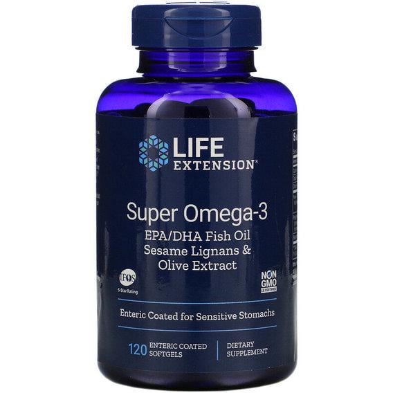 Омега 3 Life Extension Super Omega-3 120 Softgels (LEX-19841)