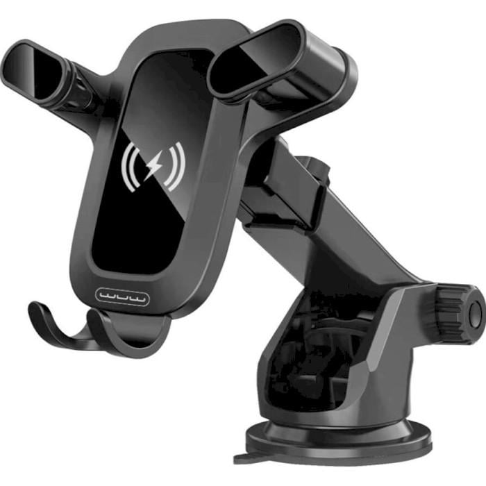 Тримач для телефонів в машину з бездротовою зарядкою Wuw Z30 15W Black (9487d3f0)