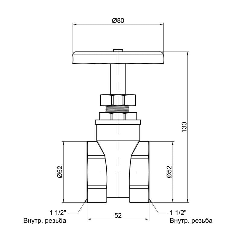 Засувка SD Plus 1 1/2 ВР (SD25040) - фото 2