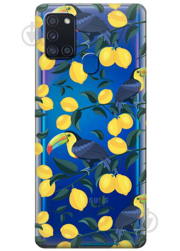 Силиконовый чехол iSwag для Samsung Galaxy A21s Туканы и лимоны (KS2785) Силиконовый чехол iSwag для Samsung Galaxy A21s Туканы и лимоны (KS2785)