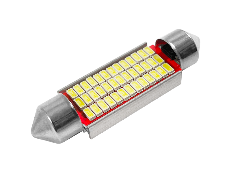 Автолампа светодиодная C5W SV8,5 с обманкой 12 В 41 мм SMD3014-33led Белый (1466)