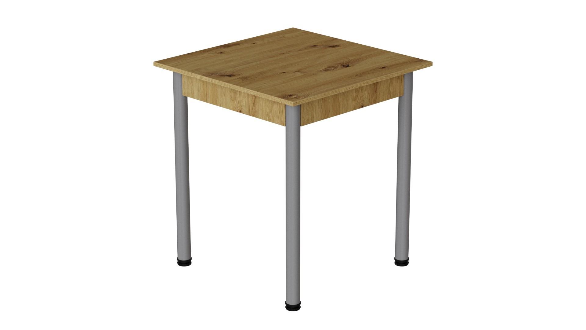 Стол кухонный Ferrum-decor Агата ДСП 16 мм 75x80x80 см Серый/Дуб Артизан (FRD-105677)