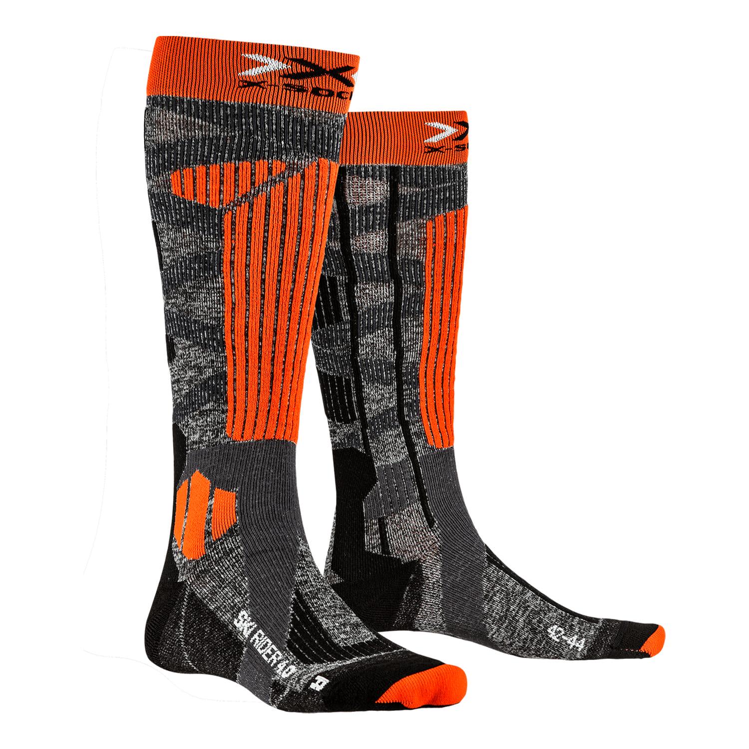 Шкарпетки X-SOCKS Ski Rider 4,0 XS-SSKRW19U-G205 p. 42/44 Stone Grey Melange/X-Orange