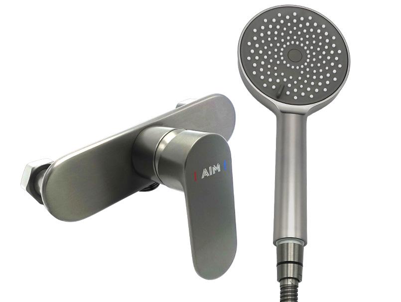 Смеситель для душевой кабины AiM DG01240 Gun Grey