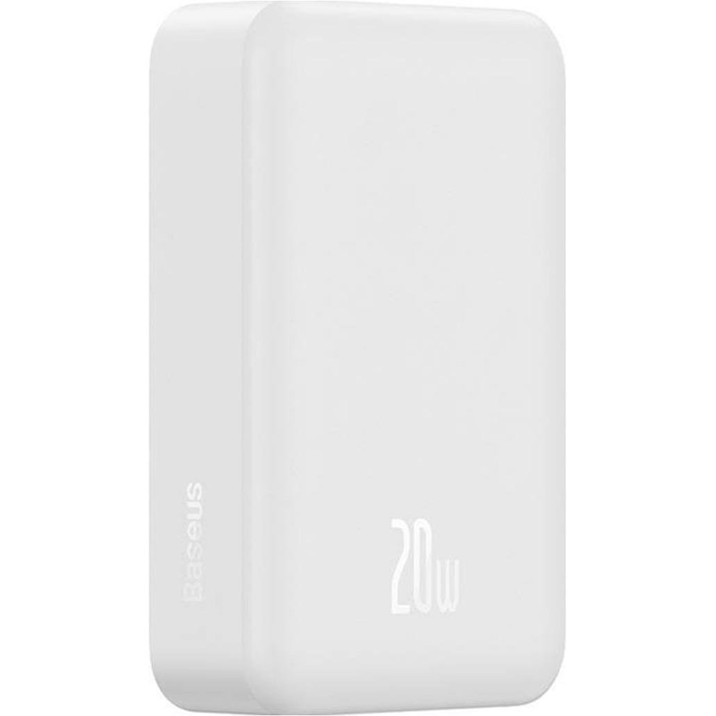 Внешний аккумулятор Baseus Magnetic Mini 20W 20000 mAh White (PPCX150002) - фото 3 Внешний аккумулятор Baseus Magnetic Mini 20W 20000 mAh White (PPCX150002) - фото 3