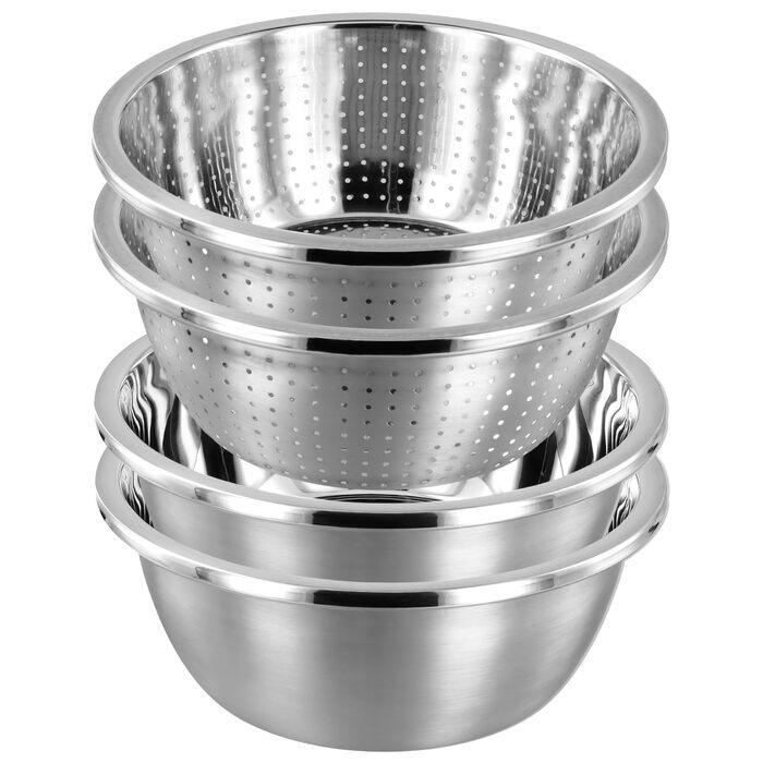 Сито и миска CHUENKUK из нержавеющей стали 4 предмета (2681142)