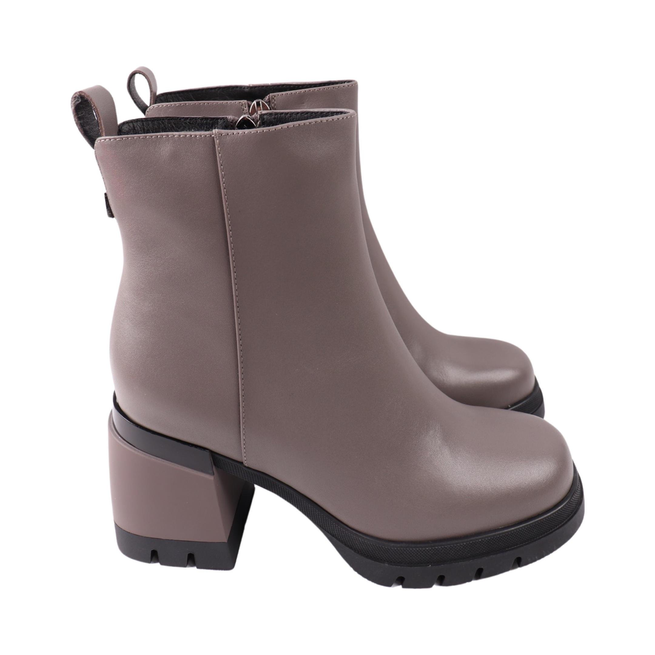 Ботильйони жіночі Oeego натуральна шкіра р. 40 Візоновий (203-23DHC)