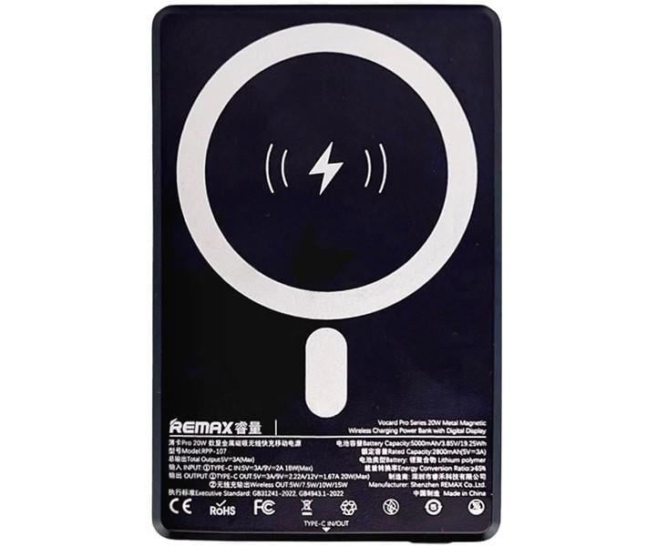 Повербанк магнітний Remax RPP-107 Vocard Pro Series MagSafe 5000 mAh 20W (2828643817)