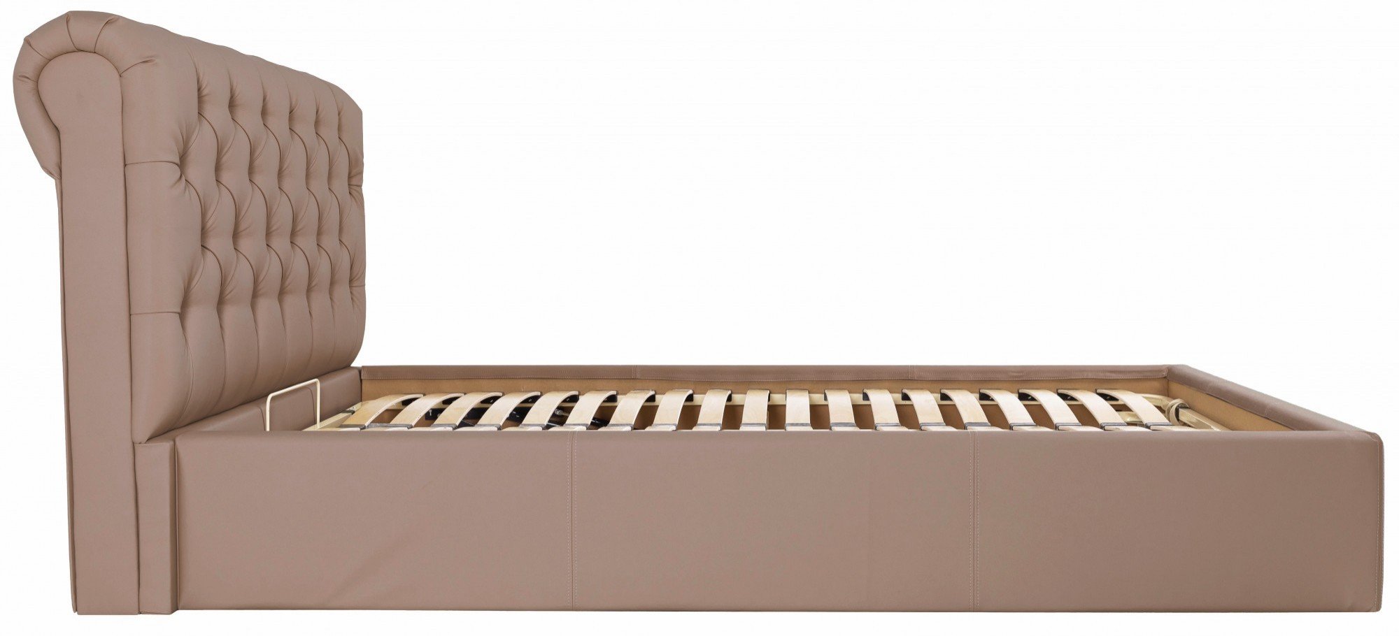 Кровать двуспальная London Comfort Флай 2213 160х200 см с подъемным механизмом Светло-коричневый - фото 4