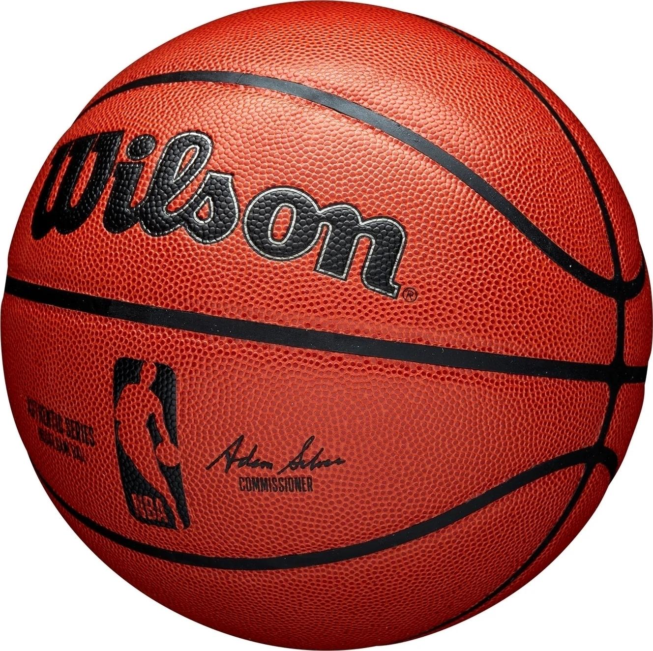 Баскетбольний м'яч Wilson NBA AUTHENTIC INDOOR р. 7 Червоний (WTB7100XB07) - фото 3