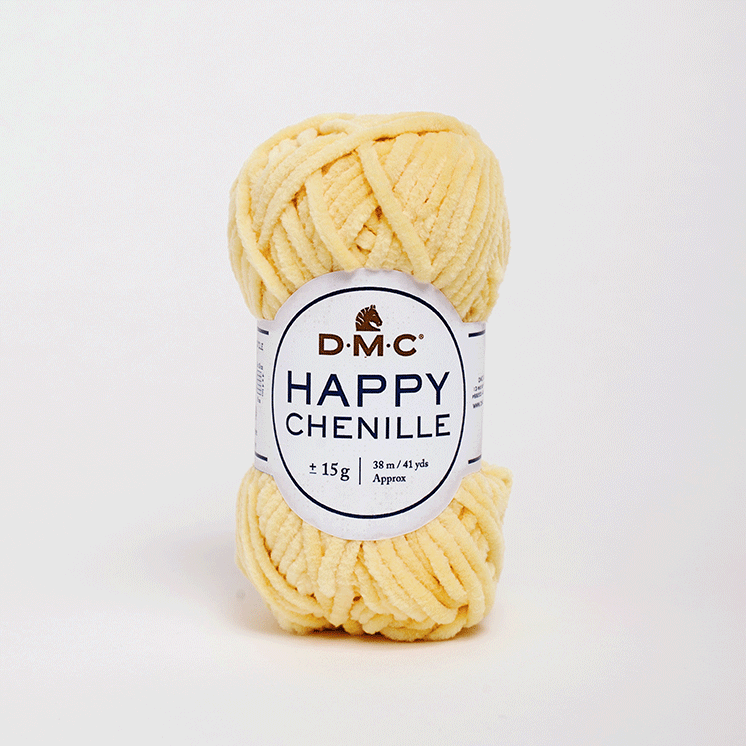 Пряжа велюровая DMC Happy Chenille 14 желтый (2598)