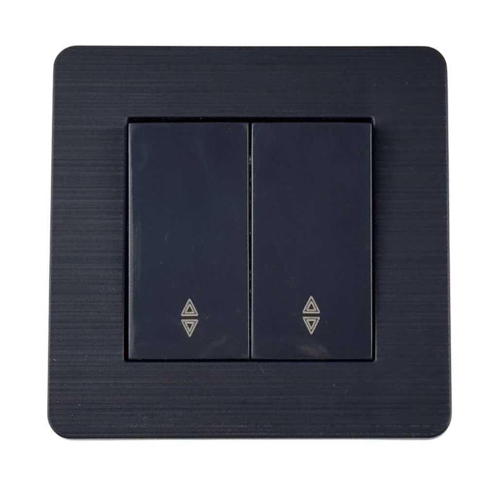 Вимикач двоклавішний Nilson Selene прохідний Антрацит (23362509)