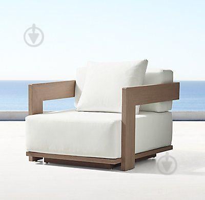 Мягкое кресло из натурального дерева JecksonLoft Донсен Белый 0164