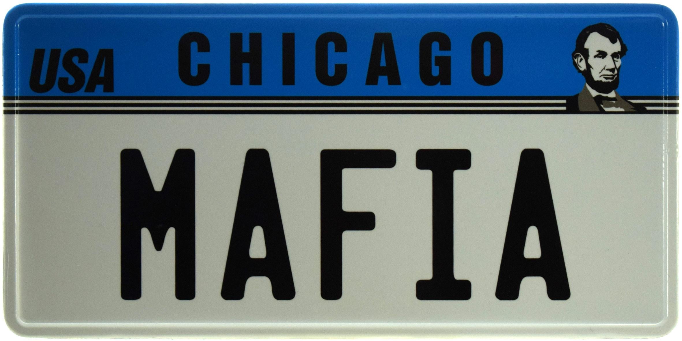 Табличка металева "USA Chicago Mafia" 15x30 см (ms-103727) Табличка металева "USA Chicago Mafia" 15x30 см (ms-103727)
