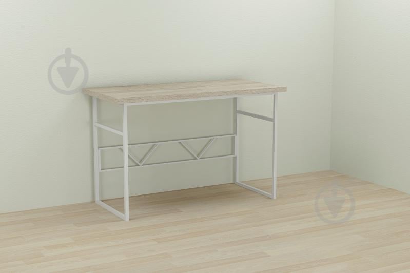 Компьютерный стол Ferrum-decor Раян 75x120x70 белый ДСП Дуб Сонома 32мм